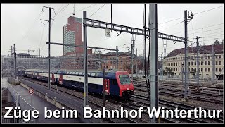 Züge beim Bahnhof Winterthur Kanton Zürich Schweiz 2022 [upl. by Eillak722]