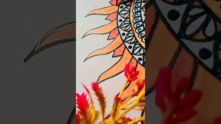 chhathpuja special sunart🙏🌞 sun mandala art💜 painting trending youtubeshorts shorts [upl. by Ellehcear225]