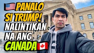 NALINTIKAN NA ANG CANADA SA PAGKAPANALO NI TRUMP  Buhay Canada  Pinoy in Canada [upl. by Nasar553]