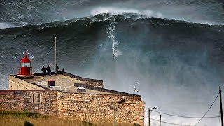 Garrett Mcnamara Rides the Biggest Wave of All Time in Nazaré [upl. by Trebo]