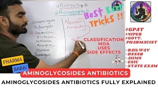 ANTIBIOTICS  AMINOGLYCOSIDE ANTIBIOTICS FULLY EXPLAINED CLASSIFICATION  MOA  USES  SIDE EFFECTS [upl. by Sedgewake873]