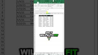 Resize cells super quickly in Excel 🤘 [upl. by Kimmie939]