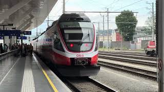 Einfahrt SBahn Salzburg S3 Freilassing  GollingAbtenau in Salzburg Hbf 02072024 4K HDR [upl. by Cordi]