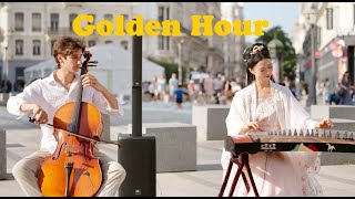 中西合璧｜Golden Hour！這是什麼古箏與大提琴的宿命感啊！Chinese Musical Instruments Guzheng Cover 碰碰彭碰彭Jingxuan [upl. by Ramberg]