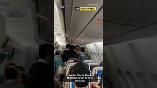 Passenger Tries to Open Exit MidFlight Korean Air Crew Intervenes [upl. by Trinidad]