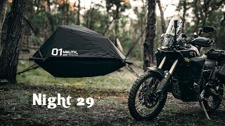 Solo Motorcycle Camping in Monolith Floating Tent  Nature ASMR [upl. by Hedva]