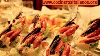 Cocktail de Gambas y Langostinos  Cocineros Italianos  RecetasdeMamá [upl. by Kcirred]