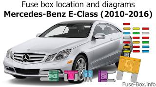 Fuse box location and diagrams MercedesBenz EClass 20102016 [upl. by Darbee63]