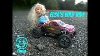 RC car fun  Elsas wild ride disney [upl. by Nnayr]