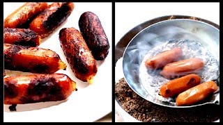 Faire des saucisses grillées en utilisant de laluminium fondu [upl. by Eihcra]