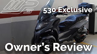 Piaggio MP3 530 Exclusive Owners Review [upl. by Bertha553]