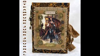 SteamPunk Fabric Shabby Style Junk Journal [upl. by Eutnoj22]