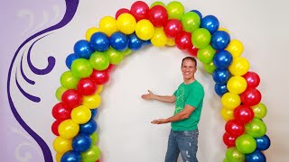 como hacer un ARCO DE GLOBOS  sin estructura  arcos de globos  balloon arch  Gustavo gg [upl. by Yhtomit742]