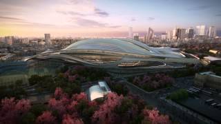 Japan National Stadium  Tokyo 2020 Olympic Stadium  by Zaha Hadid Architects [upl. by Ivanah]