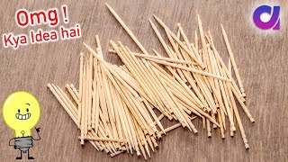 How to reuse toothpicks to make awesome crafts Toothpicks crafts Artkala [upl. by Madlen307]