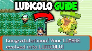 HOW TO EVOLVE LOMBRE INTO LUDICOLO ON POKEMON EMERALD [upl. by Ellekcir]