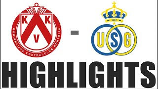 Union Saint Gilloise 30 KV Kortrijk Highlights  Pro League 20242025 [upl. by Rodenhouse]