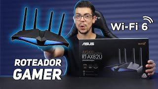 FANTÁSTICO ESSE ROTEADOR GAMER COM WiFi 6 ▸ ASUS RTAX82U AX5400 [upl. by Aires6]