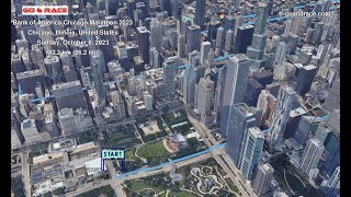 Bank of America Chicago Marathon 2023 fly over the 42195 km race path [upl. by Nicholl]