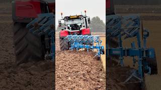 Massey Ferguson 8S Ploughing [upl. by Nezam]