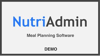 Meal Planning Software for Nutritionists and Wellness Professionals  NutriAdmin [upl. by Lynden]