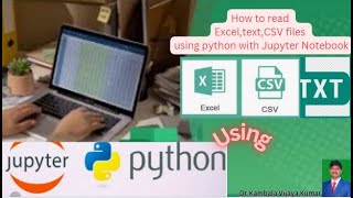 How to read Exceltext and CSV files using python with jupyter Notebook [upl. by Moht]