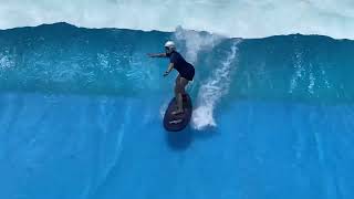 Surfing at the Wai Kai wave pool The LineUp on Oahu Hawaii [upl. by Narmak]