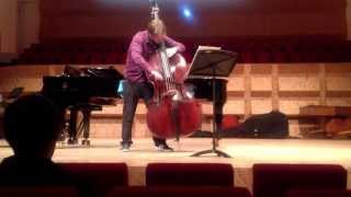 Matthew Midgley plays Bohemian Rhapsody Queen on double bass solo fragm [upl. by Mina646]