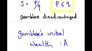 Stochastic Processes  Gamblers Ruin Part 1 [upl. by Towrey]