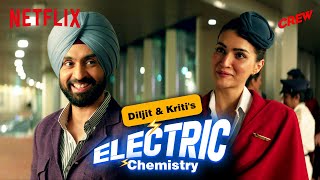 Kriti Sanon amp Diljit Dosanjhs FLIRTY RECONNECTION in Crew [upl. by Varian237]