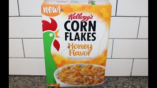 Kellogg’s Corn Flakes Honey Flavor Cereal Review [upl. by Mohorva]