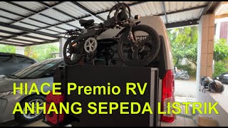 Campervan Hiace Premio gendong sepeda listrik [upl. by Darreg]