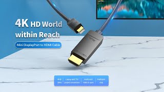 Vention 4K Mini DisplayPort to HDMI Cable HAH [upl. by Adnylg]