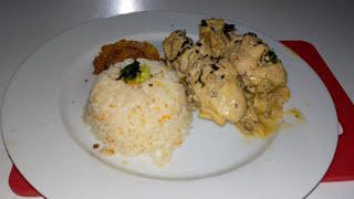 Pollo con champiñones y crema de leche [upl. by Odella]