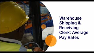 Warehouse Shipping amp Receiving Clerk Average Pay Rates [upl. by Nessaj]