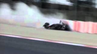 Kimi Raikkonen 2005 Formula One Testing Accident at Barcelona Small [upl. by Enimajneb]