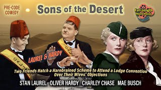 Sons of the Desert 1933 — PreCode Comedy  Stan Laurel Oliver Hardy Charley Chase Mae Busch [upl. by Emmeram]