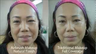 Airbrush vs Traditional Makeup [upl. by Lavinia307]