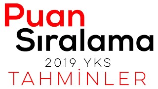 YKS 2019 Sıralama Tahmini [upl. by Pollyanna239]