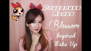 Blossom  Powerpuff Girls  INSPIRED MAKE UP TUTORIAL [upl. by Aronow]