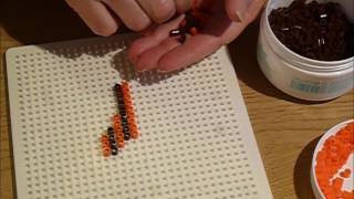 Como hacer LLAVERO HAMA BEADS LETRA W [upl. by Suhploda]