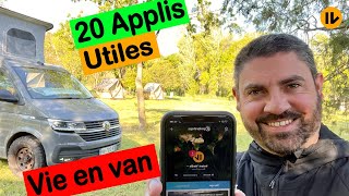 20 applications utiles quand on vit en Van Fourgon Camping Car aménagé [upl. by Asaeret]