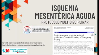 Isquemia mesentérica aguda protocolo multidisciplinar [upl. by Zima303]