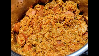 2021 Ninja Foodi XL Chicken amp Sausage Jambalaya no shrimp Tony Chacheres Creole seasoning [upl. by Perot]