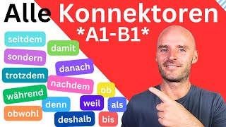 ALLE Konnektoren von A1B1  Deutsch lernen B1 [upl. by Suiremed]