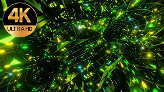 10 Hour 4k Fast moving Relaxing screensaver metallic Green Color Neon Abstract background video [upl. by Kcinomod]