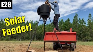 How to Setup A Solar Powered Deer Feeder  Moultrie 200 lb Spin Feeder [upl. by Arayt]