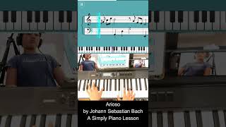 EASY How to play Arioso by Johann Sebastian Bach on Simply Piano [upl. by Elconin]