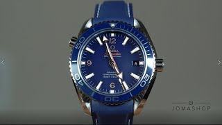 Jomashop Watch Review  Omega Planet Ocean Titanium CoAxial Blue Dial [upl. by Elayor]