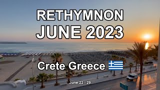 RETHYMNON CRETE JUNE 2023 4K [upl. by Annoid254]